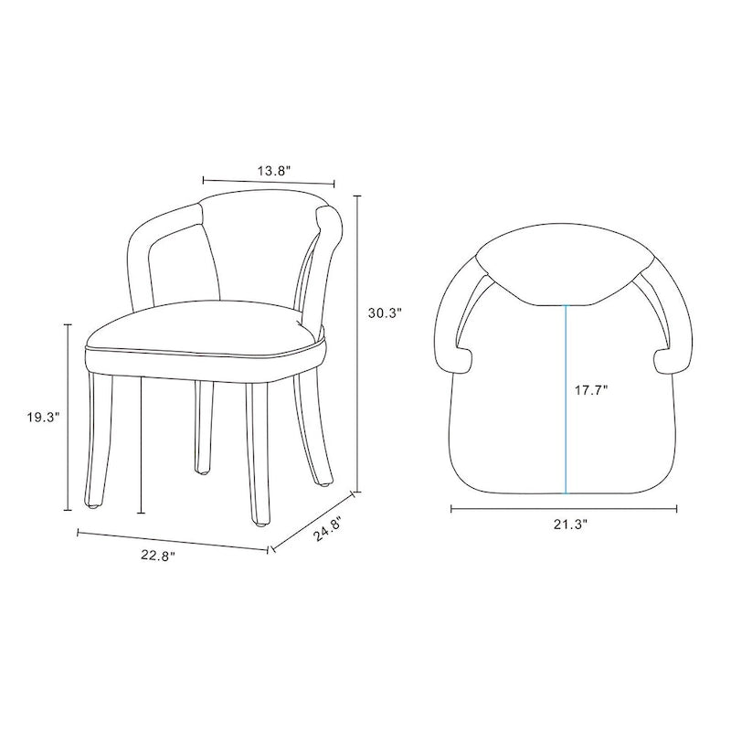 Ensemble de salle à manger rond moderne en bois massif Manhattan Comfort Hathaway 7 pièces
