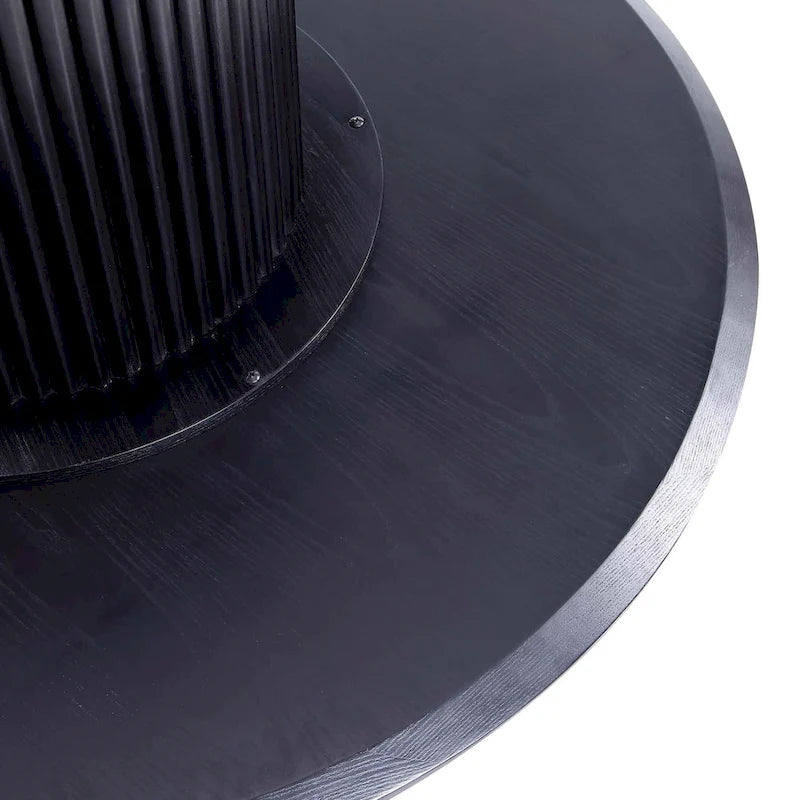 Ensemble de salle à manger rond moderne en bois massif Manhattan Comfort Hathaway 7 pièces