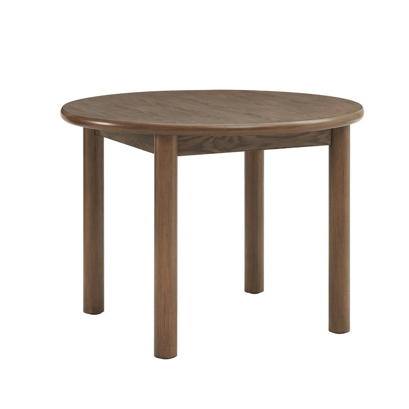 Table de salle à manger ronde de 42 pouces pour 4 personnes, table de cuisine rétro, table de salle à manger en bois avec pieds en bois massif, montage ultra facile