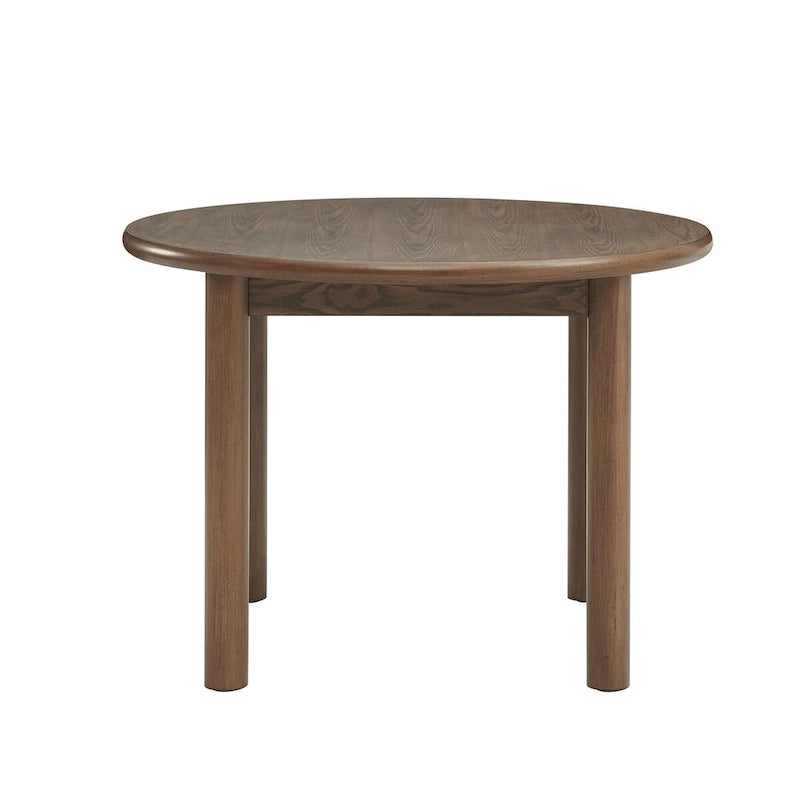 Table de salle à manger ronde de 42 pouces pour 4 personnes, table de cuisine rétro, table de salle à manger en bois avec pieds en bois massif, montage ultra facile